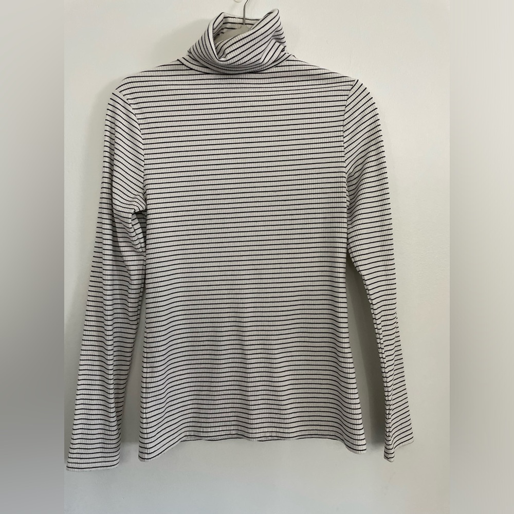 Black & White Striped Turtleneck
